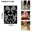 PPVWEY 10 Sheets Henna Tattoo Stencils 10 Pair Arm Hand Henna Tattoo Template Temporary Indian Arabian Glitter Airbrush Tattoo Stickers for Face Body Paint DIY (Black)