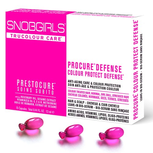 SNOBGIRLS PROCURE Salon Vegan Hair Oil Capsules Color Protect Defense for Normal or Color Treated Hair. Hair serum with rosemary oil for hair and hair vitamins. Hair gloss