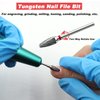 Fantexy 3/32" Carbide Nail Drill Bit - Remove Acrylic Hard Gels Quickly and Safely,Professional Cone Tungsten Nrill Bits Set Nail File Acrylic for Manicure,Pedicure,Cuticle Cleaner(Fine - F)