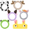 Jutom 6 Pieces Animal Themed Spa Headband Cute Makeup Headband Lovely Ears Hair Band for Washing Face Elastic Cosmetic Head Wrap for Women Girls, 6 Styles
