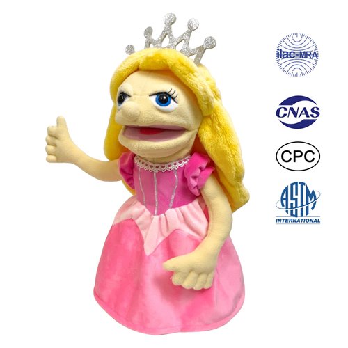 okegztoa 16" Puppets Entriloquist Puppet,Hand Puppets for Kids Plush Princess Puppets for Adults with Removable Mouth Puppet for Kids Ages 4-8，Hand Puppet for Adults with Scalable Puppet Control Rod
