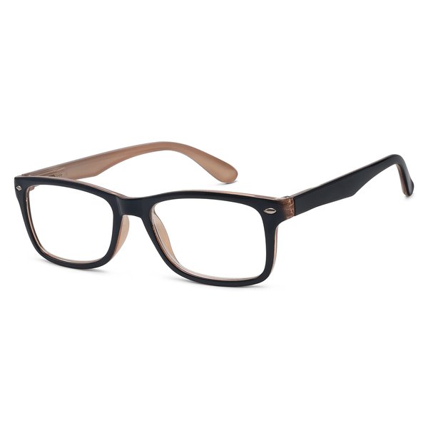 Eyekepper Classic Vintage Style Reading Glasses, Black-Brown