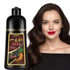 Dark Coffee Hair Dye Shampoo 3 in 1, 100% Grey Hair Coverage for Women & Men, Semi Permanent Hair Color Shampoo Colors in Minutes, Natural Brown Hair Dye - Champu Para Canas