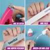 Teenitor Acrylic Fake Nails Kit, Press On Nail Supplies with Clear Coffin Nail Tips Nail Stand Nail Art Brushes Dotting Pen Glitter Sequins Sticker Rhinestones Nail Decorations Press On Nails Kit