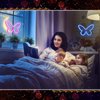 Riakrum 2 Pcs Butterfly Neon Signs Butterfly LED Light 3AA Battery Powered, USB Operated Wall Neon Light Decor Butterfly Neon Wall Art for Home Bedroom Wedding Birthday Party Decor(Pink, Blue)