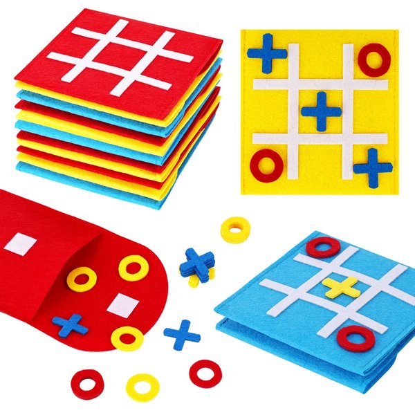 LovesTown 15PCS Tic Tac Toe Board Game, Mini Strategic Board Game for Kids Family Classic Educational Toys Indoor Party Game for Goodie Bag Stuffers Party Favors Gifts