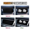 2PCS Crystal Diamond Car Air Vent Clip, Elephant Bling Charms Crystal Car Air Vent Clip Car Freshening Diffuser, Bling Car Interior Decorative Accessories for Women Girls