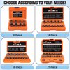 XEWEA 14PCS Bolt Extractor Set, 3/8" Drive Impact Stripped Bolt Remover Extractor Socket Set for Removing Damaged Broken Rounded Off Bolt & Nut Remover Set with Storage Case