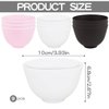 FERCAISH 4Pcs Diy Face Mask Mixing Bowl, Microwavable Silicone Facial Mud Bowl Cosmetic Beauty Tool for Home Salon (Yellow)