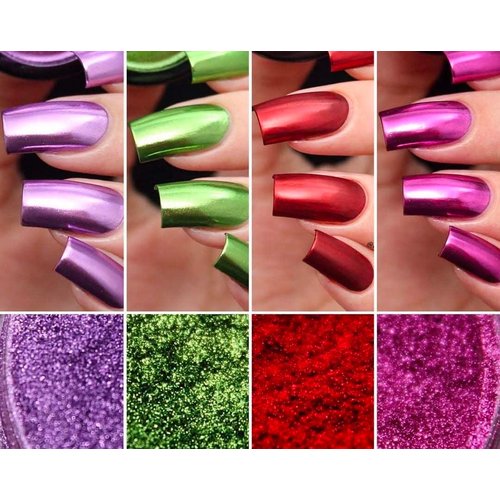 Whats Up Nails - Holographic Powder For Rainbow Unicorn Nails