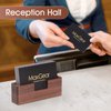 MaxGear Business Card Holder Wood Business Cards Holder for Desk Business Card Display Holder Desktop Business Card Stand for Office,Tabletop - Rectangle 2 Pack
