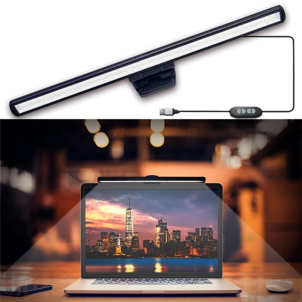 Blikshin Monitor Light Bar for Laptop, Eye-Caring Screen Lighting, Reading Lamps bar, e-Reading LED Monitor Lamp, Adjustable Brightness/Color Temperature, No Screen Glare, Space Saving