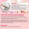Saviland 7PCS Acrylic Nail Brush Set: Rose Gold Acrylic Brushes for Acrylic Application Acrylic Powder Acrylic Nail Kit Nail Brushes for Nail Art Acrylic Nail Salon Size#4/6/8/10/12/14/16