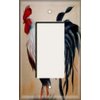 SnazzySwitch Rooster Profile Decorative Rocker Switch Cover - Fits Decora Style Outlets and GFCI Wall Plate Too