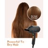 WIZCHARK Hair Dryer with Diffuser, Ceramic Ionic Blow Dryer for Women Curly Hair, Lightweight Compact Professional Salon Hairdryer with Diffuser Attachment, Cool Air Button 2 Speeds/Heats, Black