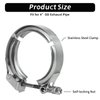 PALOZO 4 Inch Quick Release V Band Clamp, 304 Stainless Steel V-Band Bolt Clamp