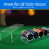 GSE Games & Sports Expert Professional Poker Chip Tray with Cover Options, Casino Grade Poker Chip Rack, Each Holds 100 Chips (1-Pack)