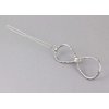 Silver infinity barrette outline shape metal hair clip barrette gold shiny clip