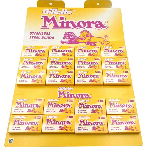 Minora Yellow Double Edge Safety Razor Blades 100 blades