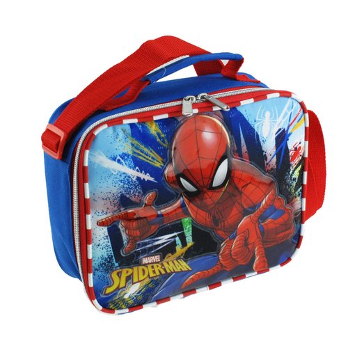 Spiderman Insulated Lunch Bag with Adjustable Shoulder Straps - Perfect Swing - A17324