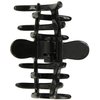 Caravan Medium Tubular Rake Hair Claw With Spiked And Rounded Teeth In The Black Classic Color