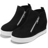 CCVON Girls Wedge Sneakers Kids Boots High Top Platform Shoes Littile Kids/Big Kids Color Black Size 3