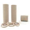 50 Pcs Thick Hair Ties Seamless Hair Bands Ponytail Holder Soft No Break Hair Bands for Women (taupe)
