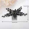 Teyglen Women Pink Crystal Hair Comb Bride Wedding Rhinestone Hair Comb Bridal Hair Accessories for Bride Wedding Rhinestone Headpiece Crystal Hair Piece for Women Girls (Pink)