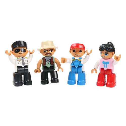 Coblo Extensions - Little Magnetic Figures for Building Blocks - Educational Toys - Creativity & Imagination - Gift Idea - 4 Pieces