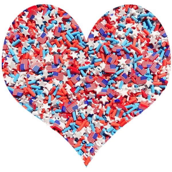 EHOPE Fake Sprinkles Clay Sprinkles 50G Nail Art Slices Polymer Slices Fake Candy Sugar Sprinkles for Nail Art DIY Crafts Cake Phone Case （50g-Flag）
