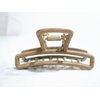 Generic Faux bamboo wood medium/small metal slim hair claw clip for fine hair