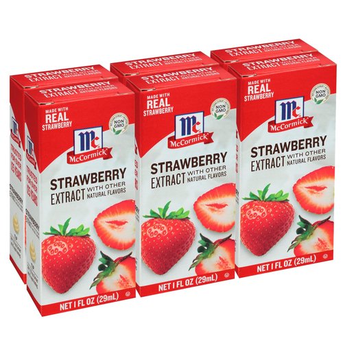 McCormick Strawberry Extract With Other Natural Flavors, 1 fl oz (Pack of 6)