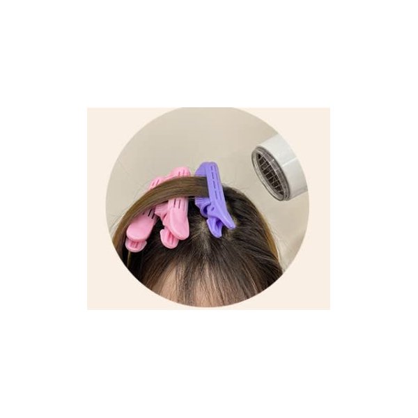 6 PCS Hair Root Fluffy Clip, Natural Fluffy Hairpin, DIY Hair Curler Clip Naturally Fluffy Curly Hair Styling Tool, Self-holding Curling Root Clip for Long & Short Hair 66615 (light Green 6)