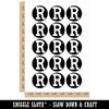 Letter R Uppercase Cute Typewriter Font Temporary Tattoo Water Resistant Fake Body Art Set Collection - 15 2" Tattoos (1 Sheet)