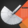 Stainless Steel Feeler Gauge Dual Marked Metric and Imperial Measuring Tool (0.04-0.63 mm, 26 Blades)
