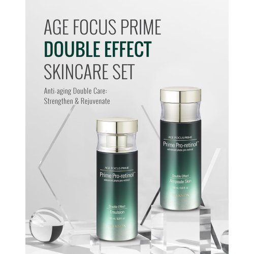 ISA KNOX Age Focus Prime Double Effect Skincare Special Set (8.5 fl oz) - Korean Skincare for Moisturizing, Firming, and Nourishing. with Prime Pro-Retinol™, Phyto DNA, and Phyto Pro-Retinol™.