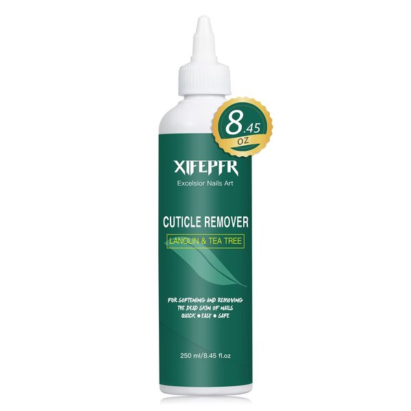 XIFEPFR Cuticle Remover, 8.45 FL OZ Cuticle Softener, Instant Cuticle Remover Liquid, Salon Quality Cuticle Cream Professional Nail Care, Removes Cuticles in Seconds, Rosemary Scent, Gifts for Women