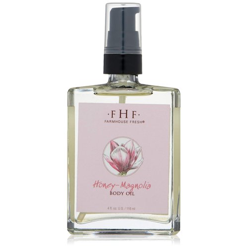 FarmHouse Fresh Honey Magnolia Body Oil, 4 Fl Oz (Pack of 1)