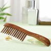 TAN MUJIANG Hair Comb Inserted Teeth Natural Wood Scalp Massage 1pc