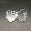 Healthcom 100Pcs 4ml Empty Plastic Cosmetic New Clear Refillable Plastic Heart Shape Pot Jars Bottles Make up Cosmetic Containers with Lids for Face Cream Lotion Eye Shadow Lip Balm
