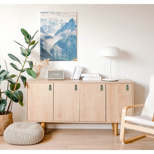 Brute Strength - Leather Drawer Pulls - Pale Green - 12 pcs - 6-1/2 x 1 ’’ - Leather Handle - Leather Dresser Pulls - Cabinet knobs Dresser knobs - Dresser Handles