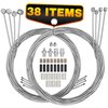 4 Pcs Bike Shifter Cable & 4 Pcs Bike Brake Cable Kit - Durable MTB Set with Corrosion-Resistant Stainless Steel - Compatible Sizes for Brake & Gear Systems, Easy to Install on Road & Mountain Bikes