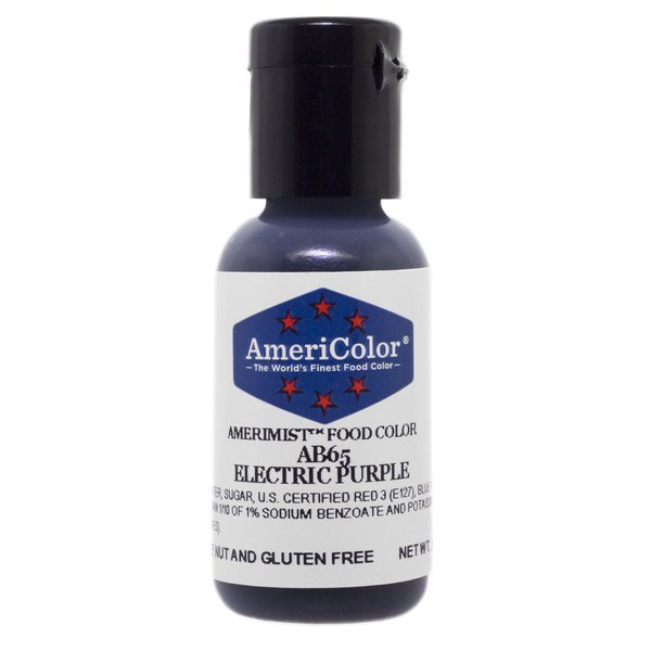 AmeriColor AmeriMist Electric Purple Airbrush Food Color, .65 oz