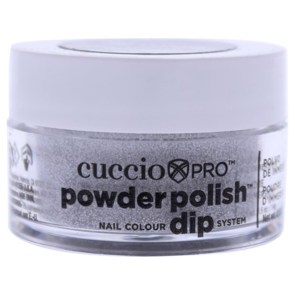 Cuccio Colour Powder Nail Polish - Lacquer For Manicure And Pedicure - Highly Pigmented Powder That Is Finely Milled - Durable Finish With A Flawless Rich Color - Silver W/ Rainbow Mica - 0.5 Oz