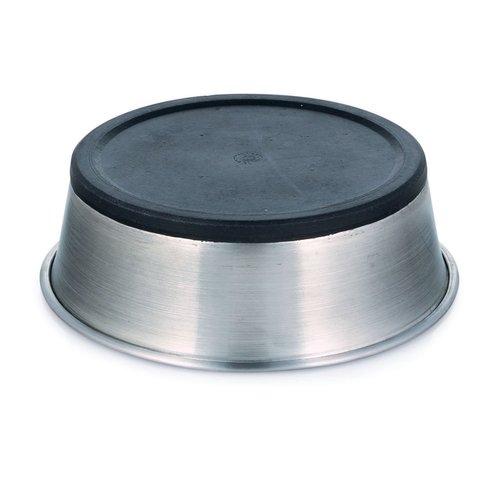 Proselect Stainless Steel Dog Bowl with Rubber Base, 5-1/4-Inch, 16-Ounce