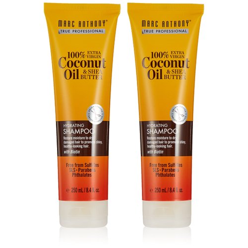 Marc Anthony Coconut Oil Shampoo 8.4 Ounce Tube(No Sulfate) (248ml) (2 Pack)