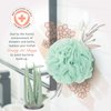 Spongentle Dual Texture Deep Cleansing Loofah Sponge for Radiant Skin, Pack of 4, Bath and Shower, Exfoliating Body Scrubber, Beautiful Colors for Women and Men