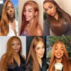 Light Brown Bundles Human Hair Color 30 Straight Human Hair Bundles Brazilian Virgin Remy Hair Extensions 3 Bundles 8 10 12 inch Double Weft Color 30 Bundles Human Hair Brown Straight Bundles