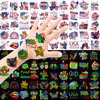 HOWAF 96pcs Glow in The Dark 4th of July Temporary Tattoos for Independence Day USA Patriotic Party Decorations, American Themed Luminous Face Tattoos for July 4th Party Favors Goodie Bag Fillers