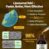 Liposomal Liquid NAC Drops, NAC Supplement N-Acetyl Cysteine, NAC 600 mg with Milk Thistle & Quercetin for Adults & Kids, Liver & Lung Support, Immune & Antioxidant, Skin & Cellular Health, 2 Fl Oz